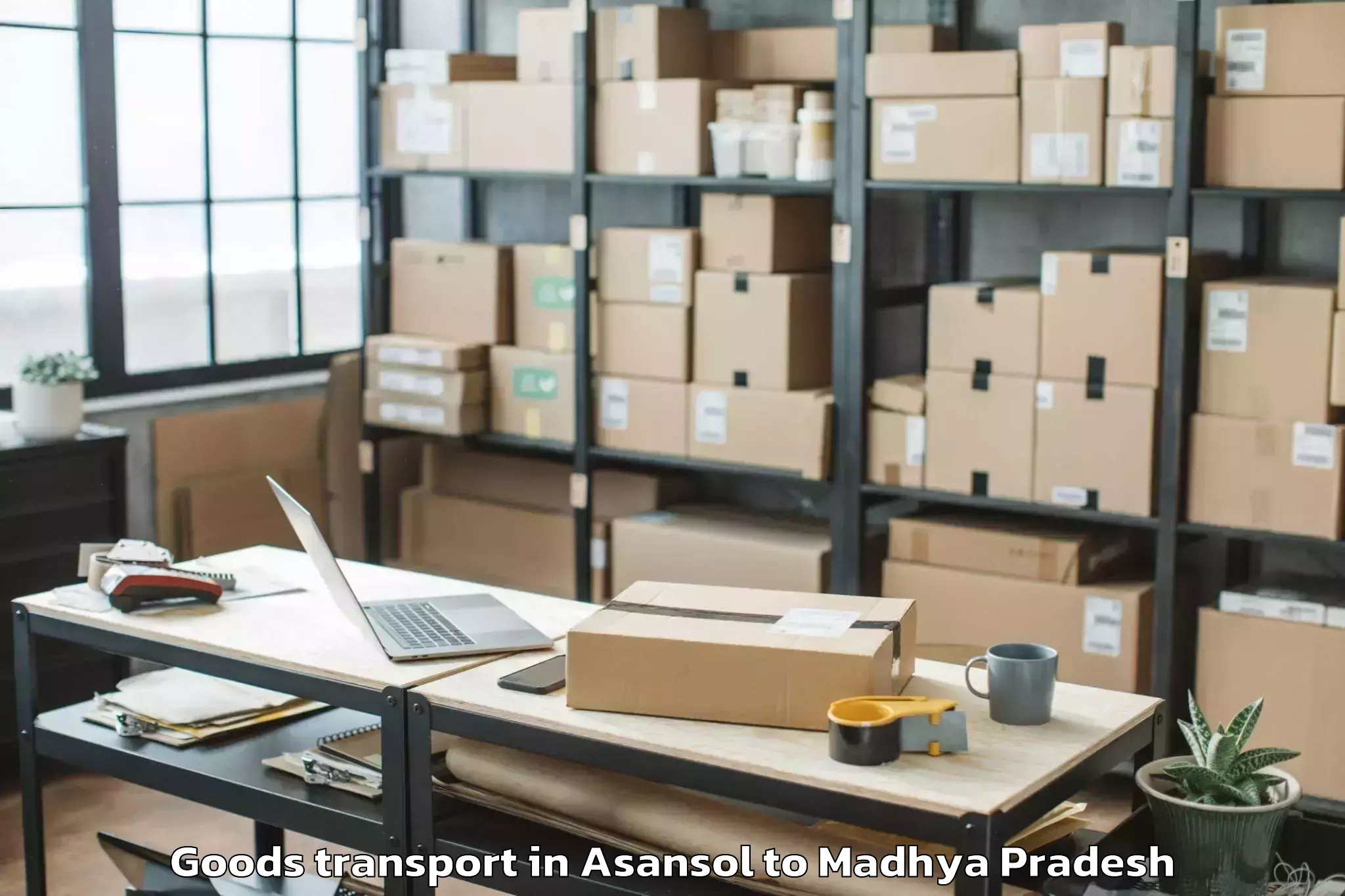 Book Asansol to Sanwer Goods Transport Online